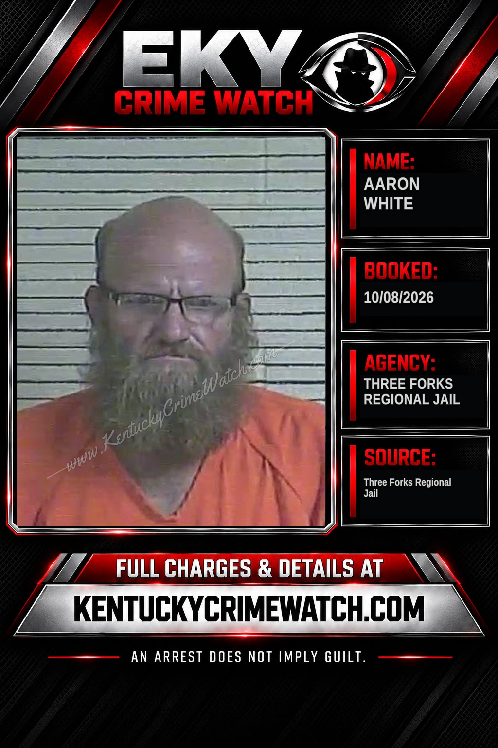Aaron White booking report card