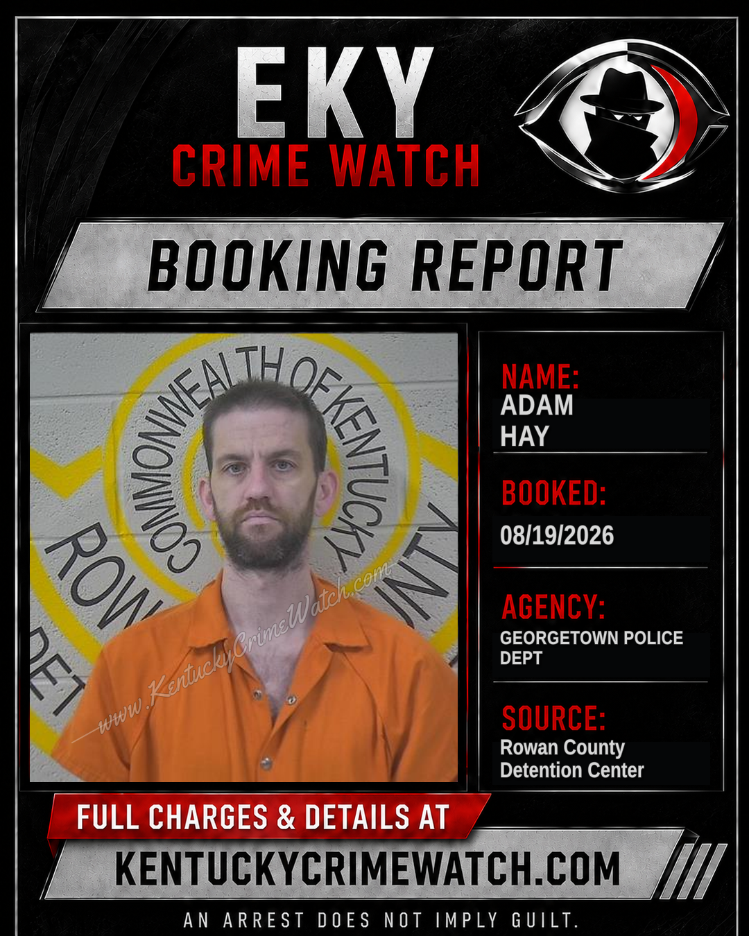 ADAM HAY booking report card