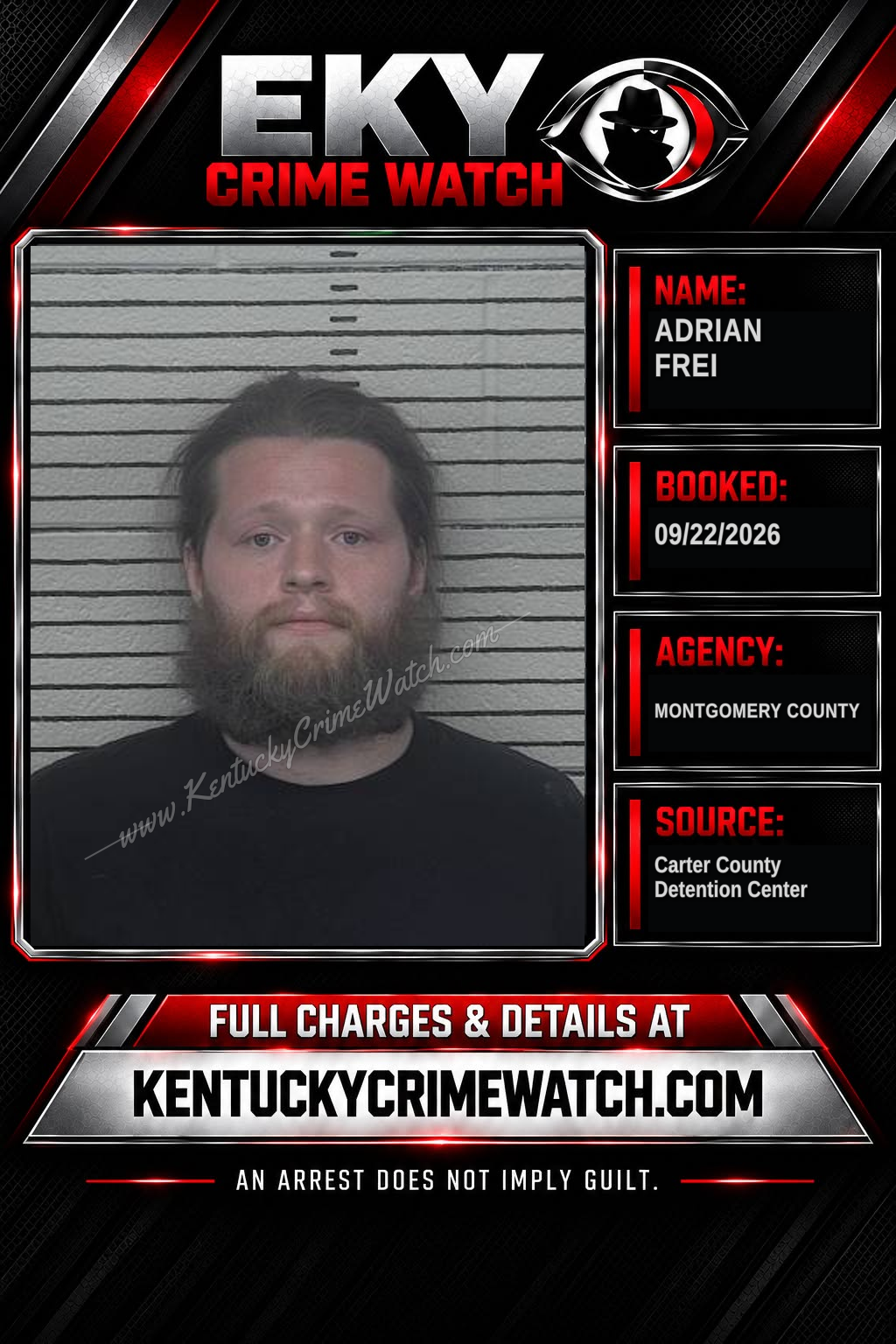 ADRIAN FREI booking report card
