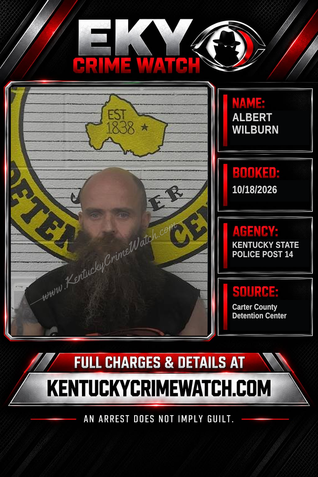 ALBERT WILBURN booking report card