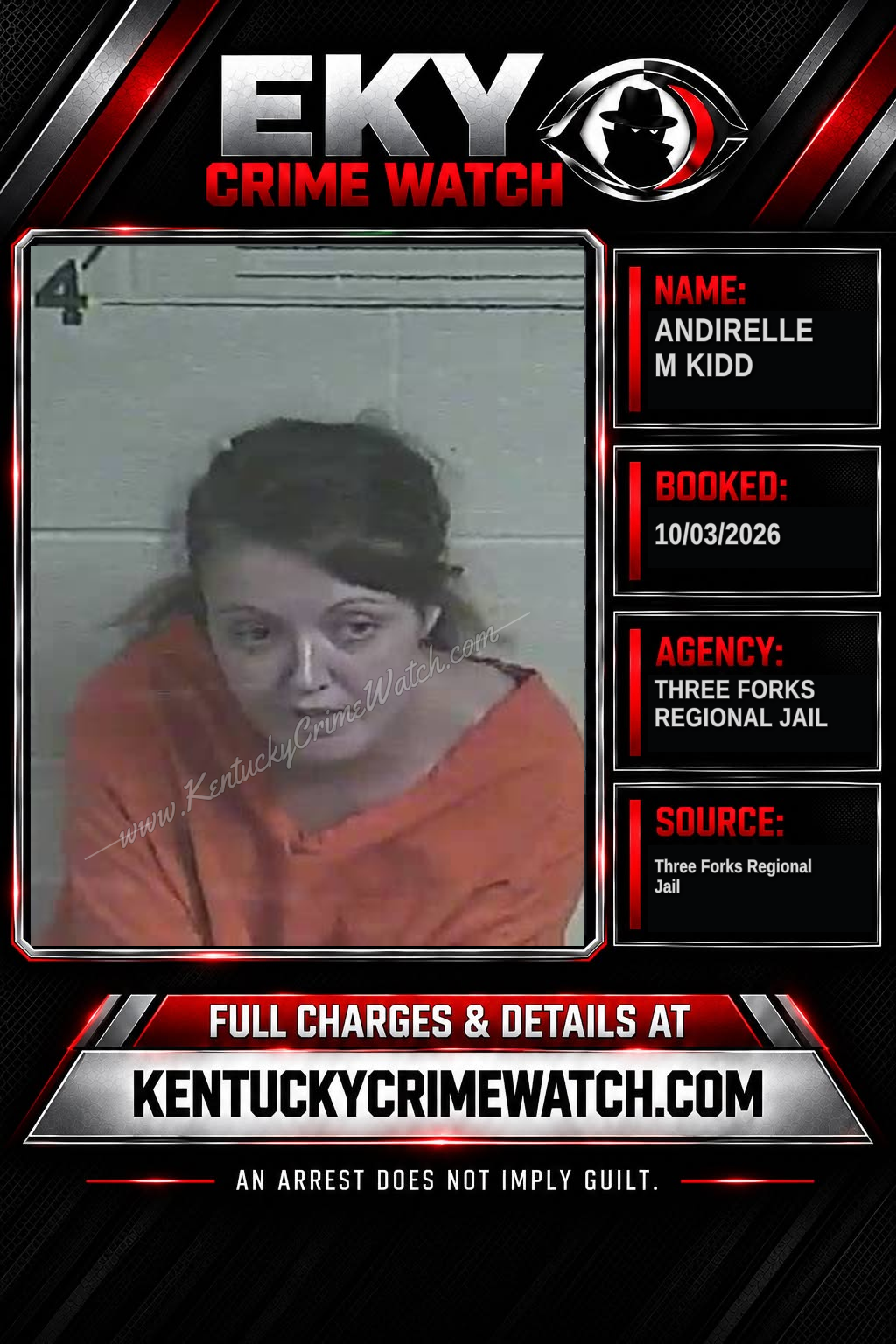 ANDIRELLE M KIDD booking image