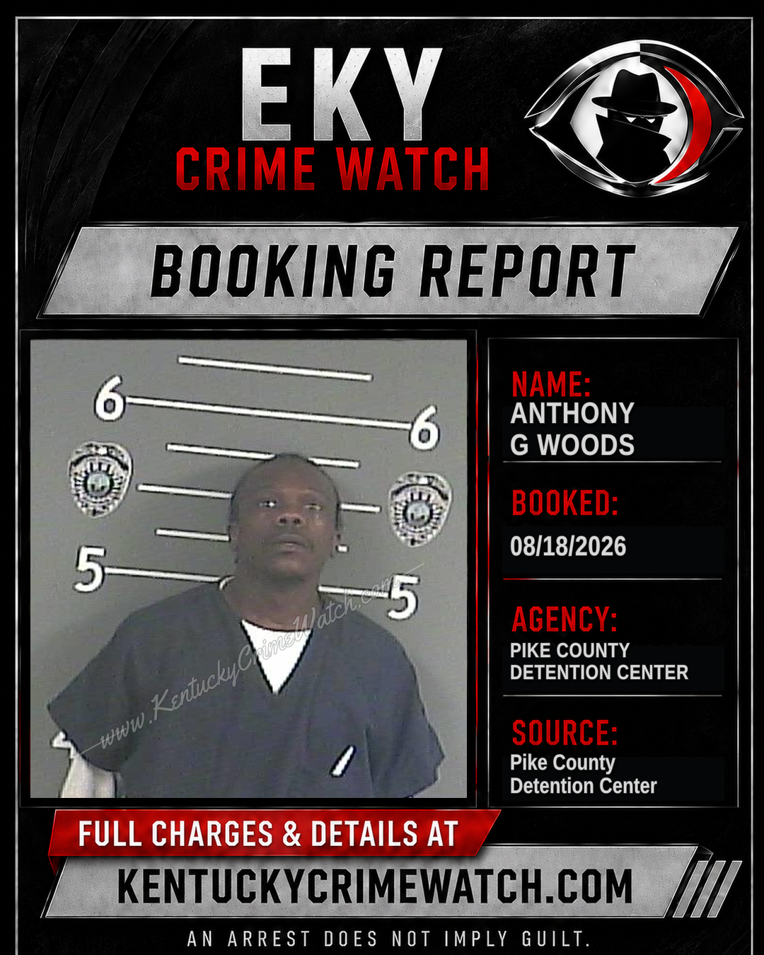ANTHONY G WOODS booking image