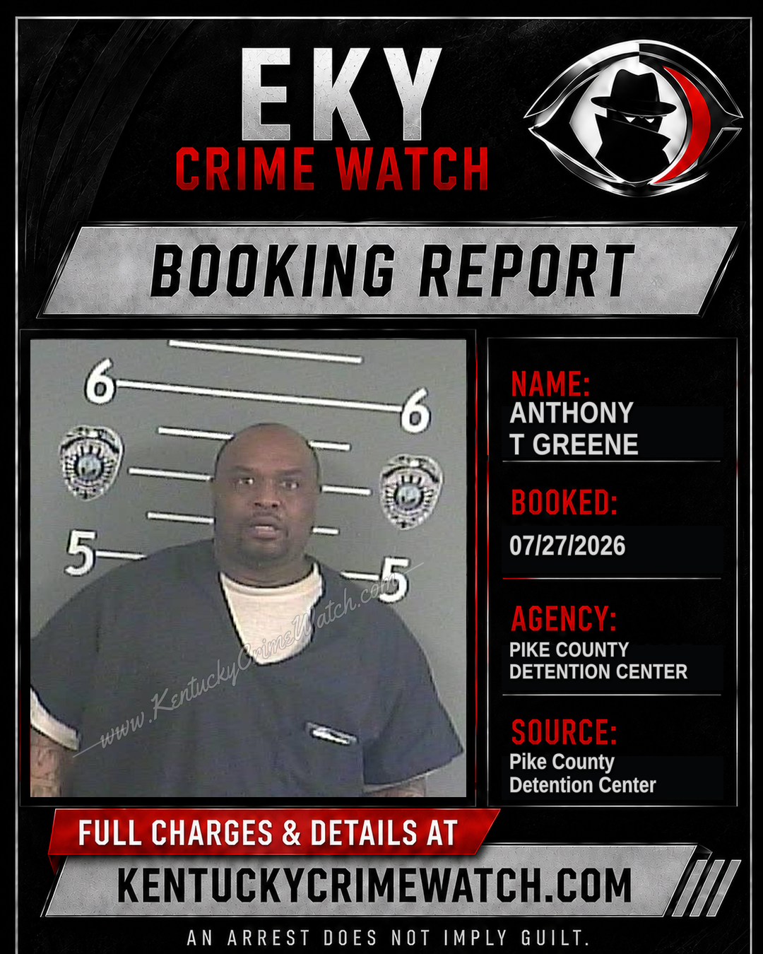 ANTHONY T GREENE booking image