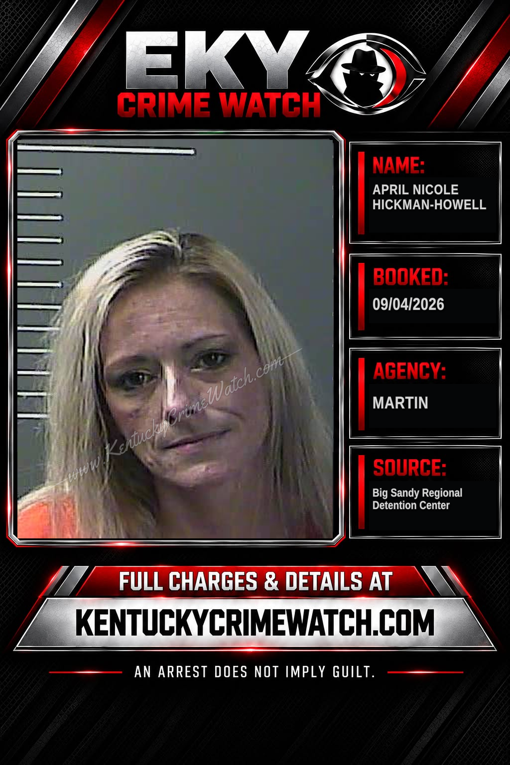 APRIL NICOLE HICKMAN-HOWELL booking image