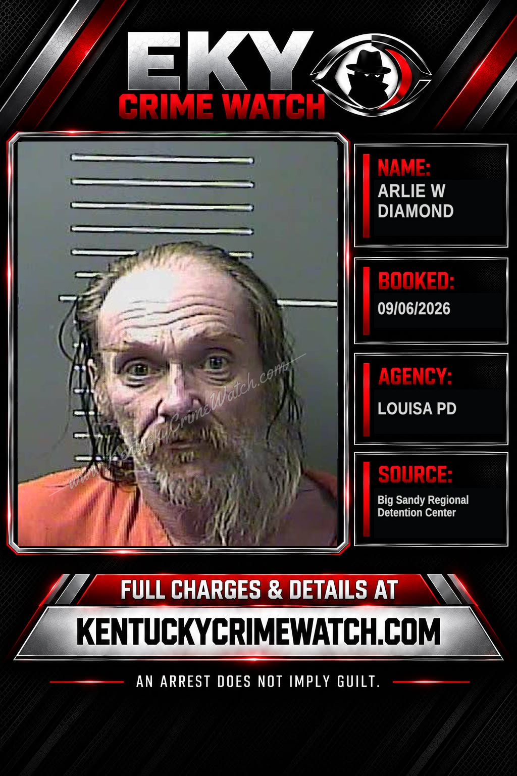 ARLIE W DIAMOND booking image