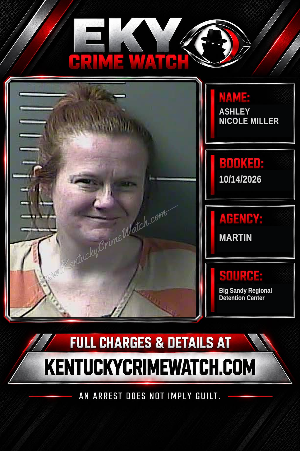 ASHLEY NICOLE MILLER booking report card