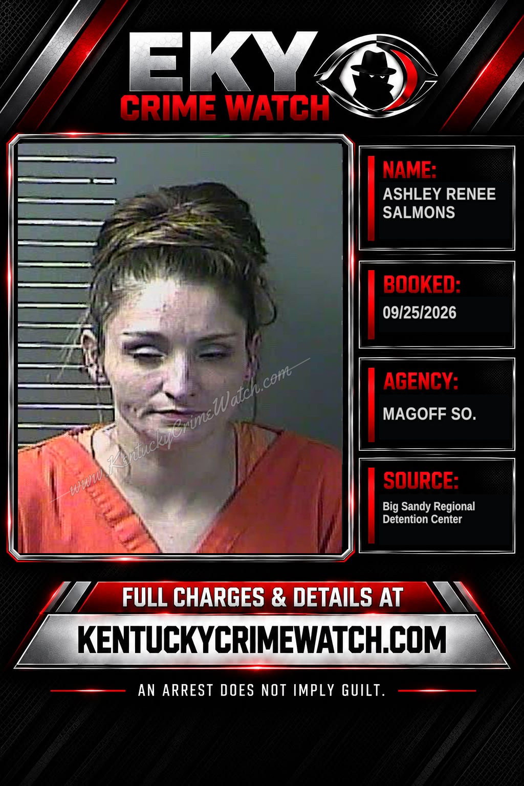ASHLEY RENEE SALMONS booking report card