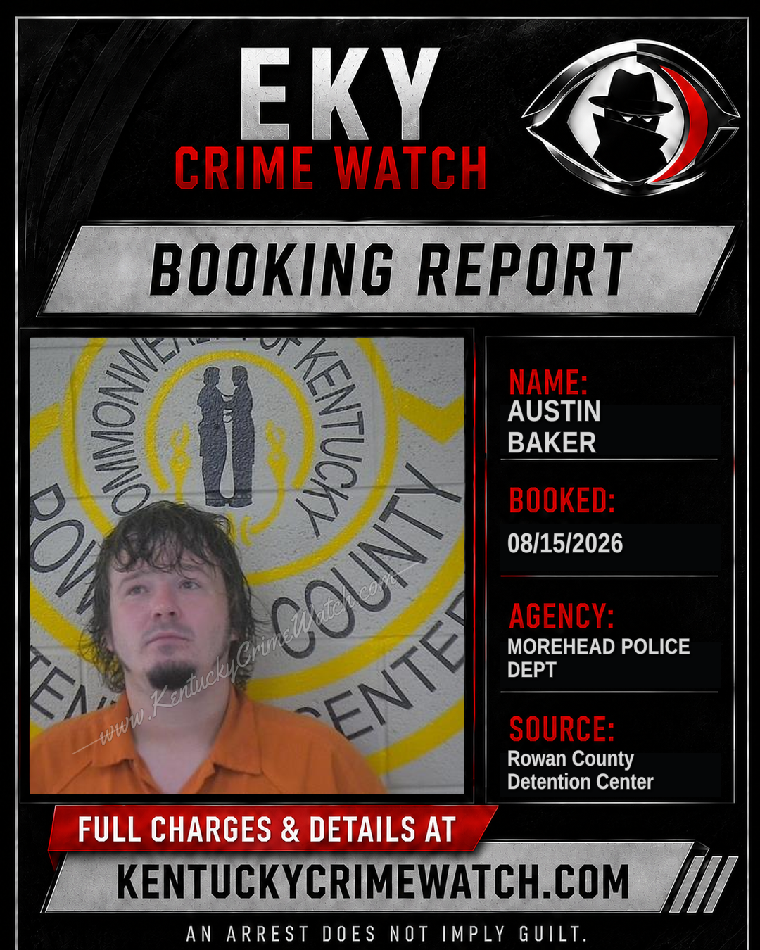 AUSTIN BAKER booking report card