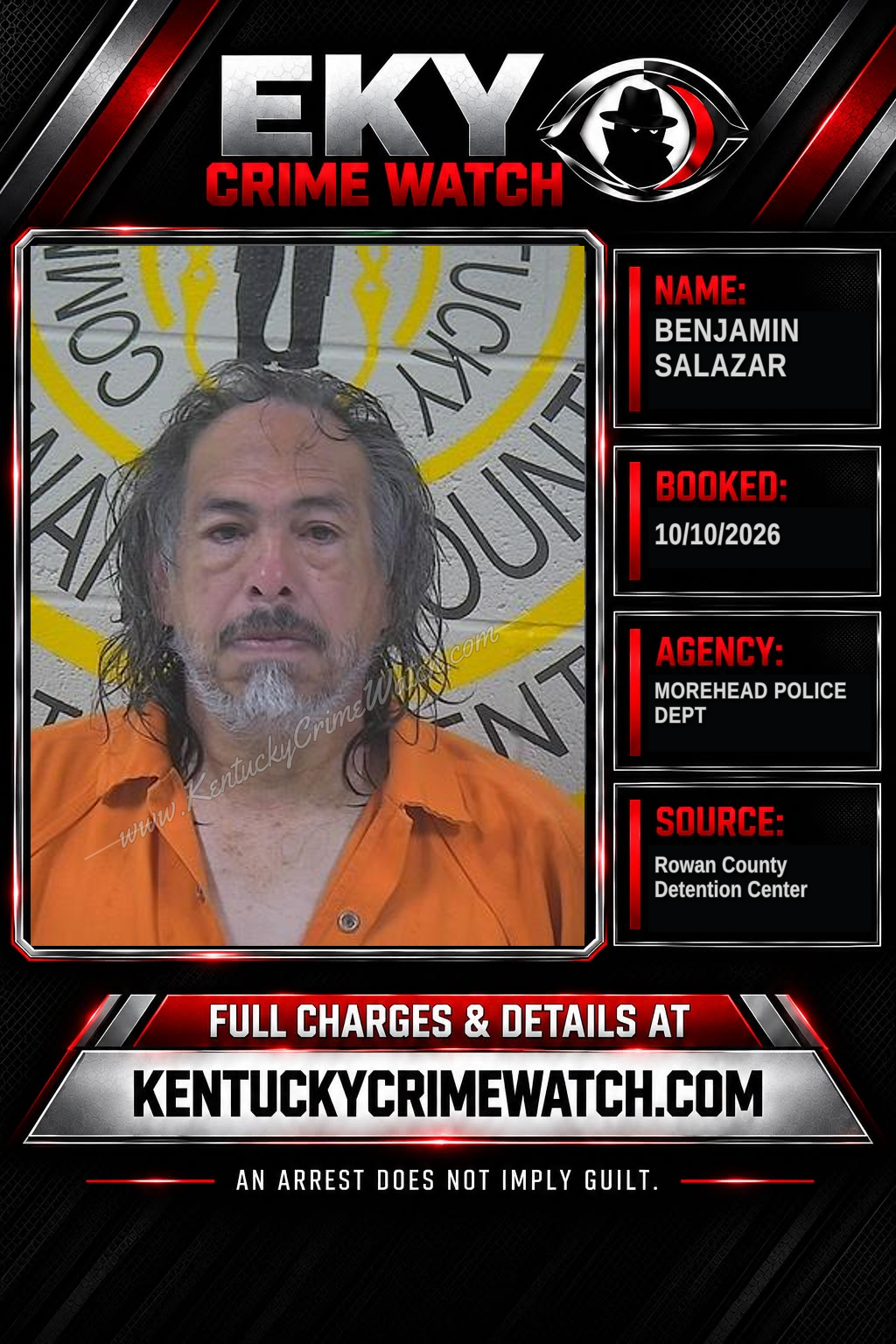 BENJAMIN SALAZAR booking report card
