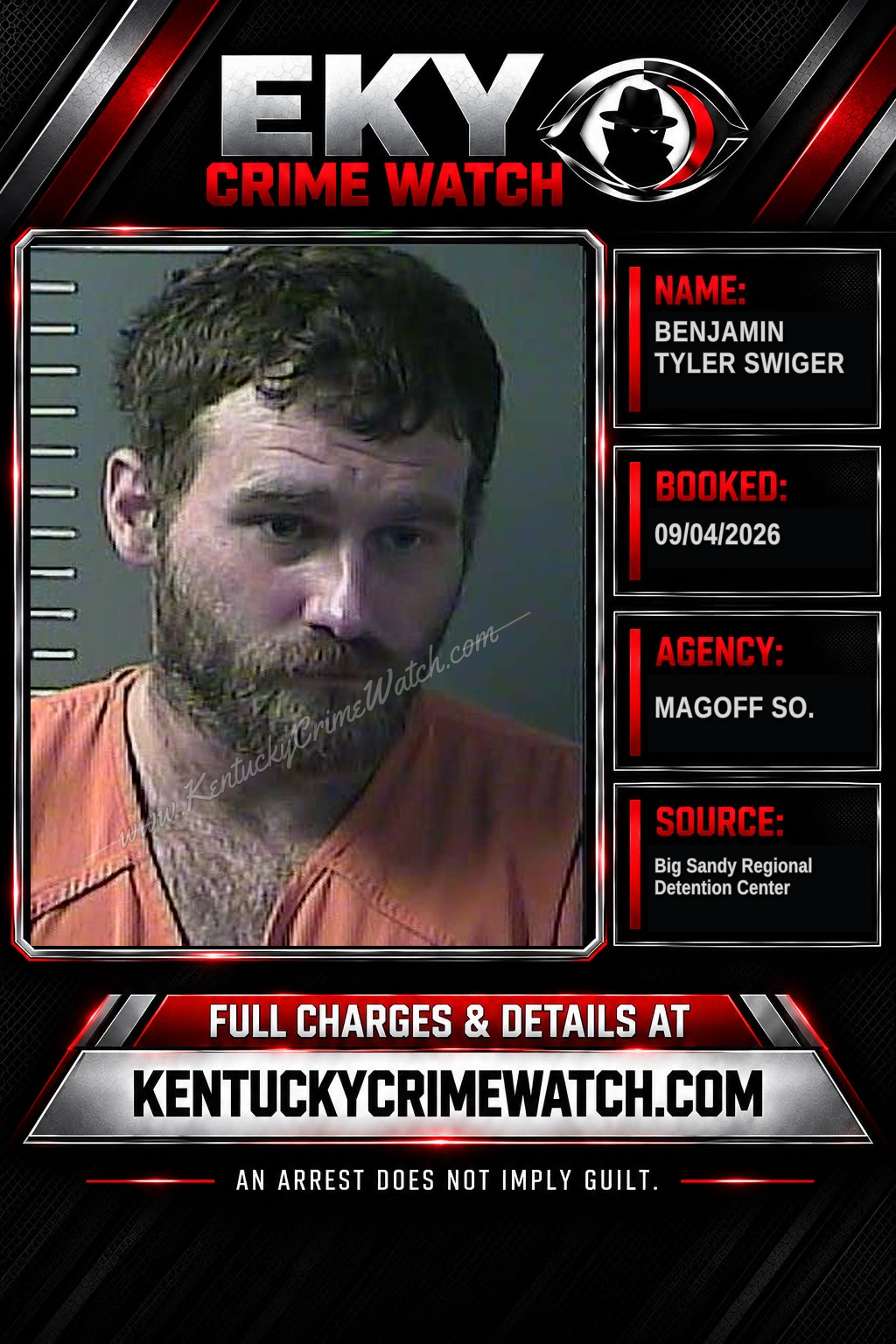 BENJAMIN TYLER SWIGER booking image