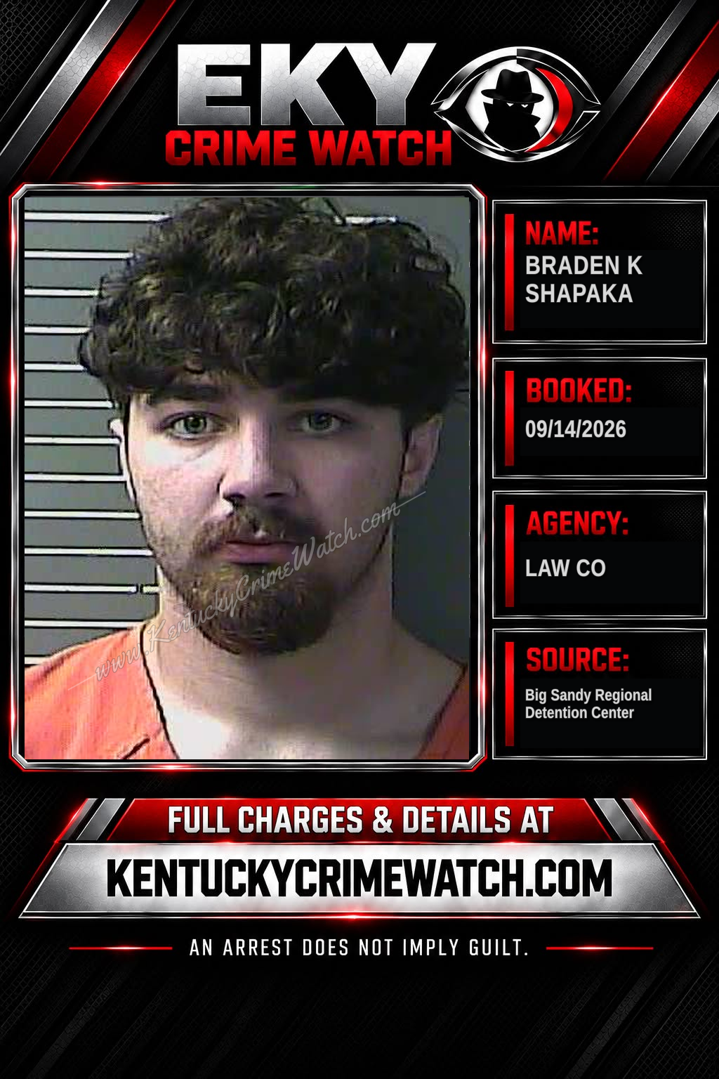 BRADEN K SHAPAKA booking image
