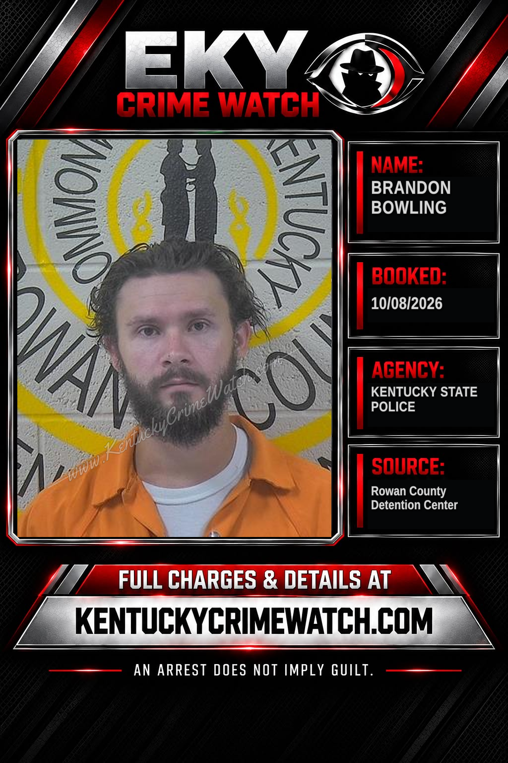 BRANDON BOWLING booking report card