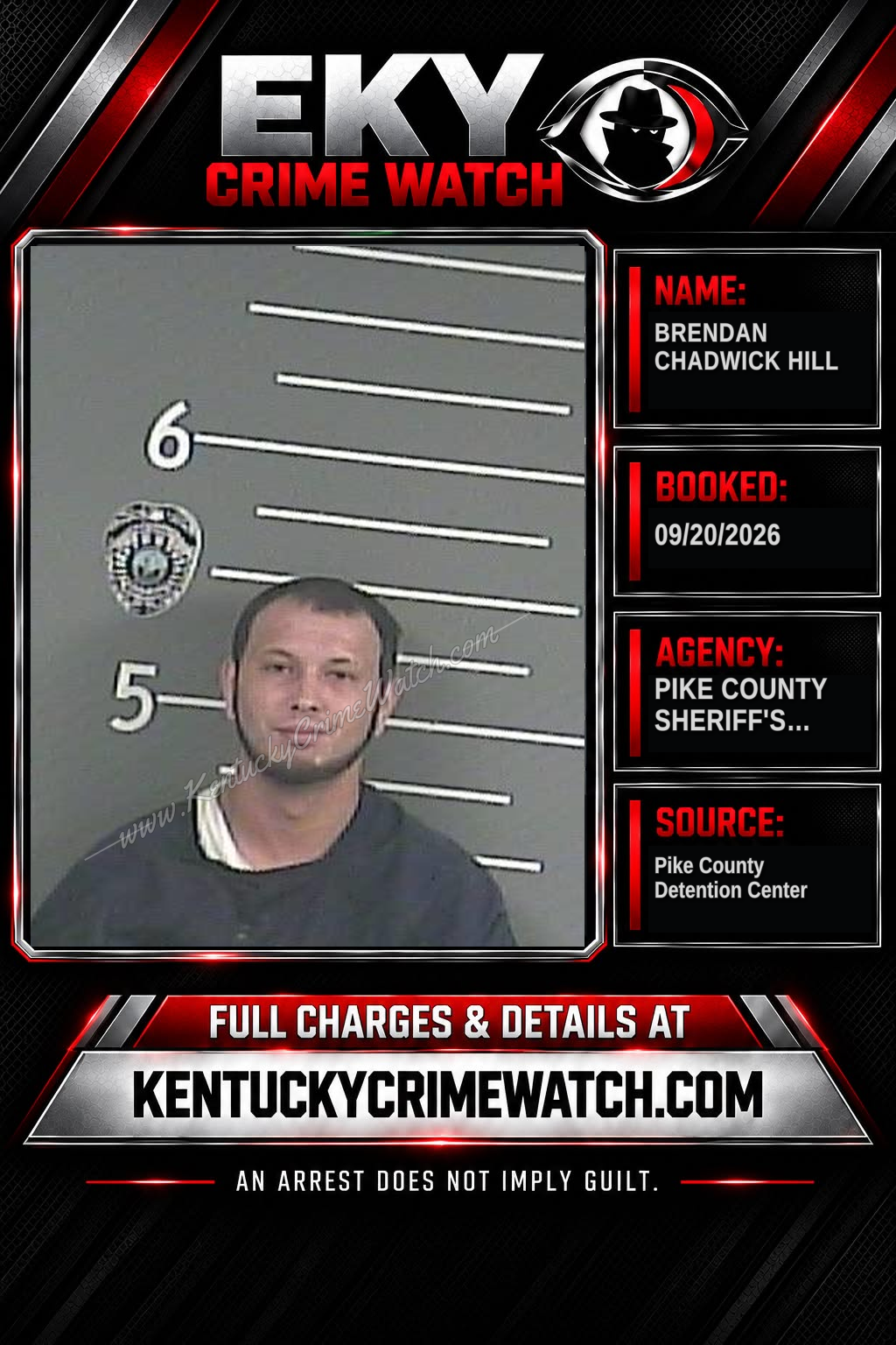 BRENDAN CHADWICK HILL booking image