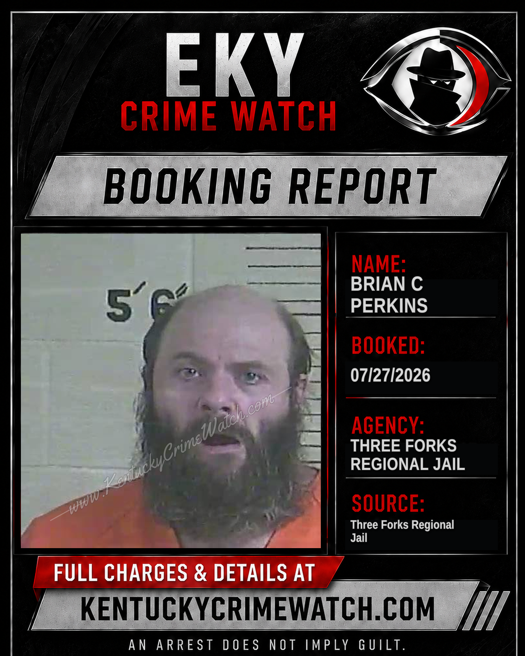 Brian C Perkins booking report card
