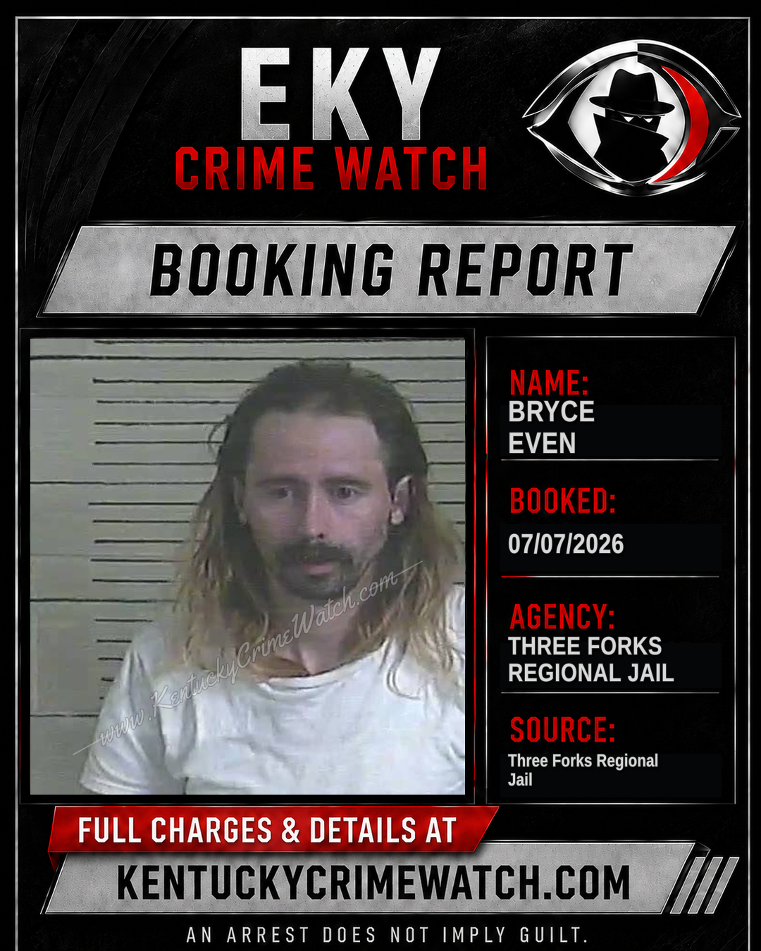 Bryce Even booking report card
