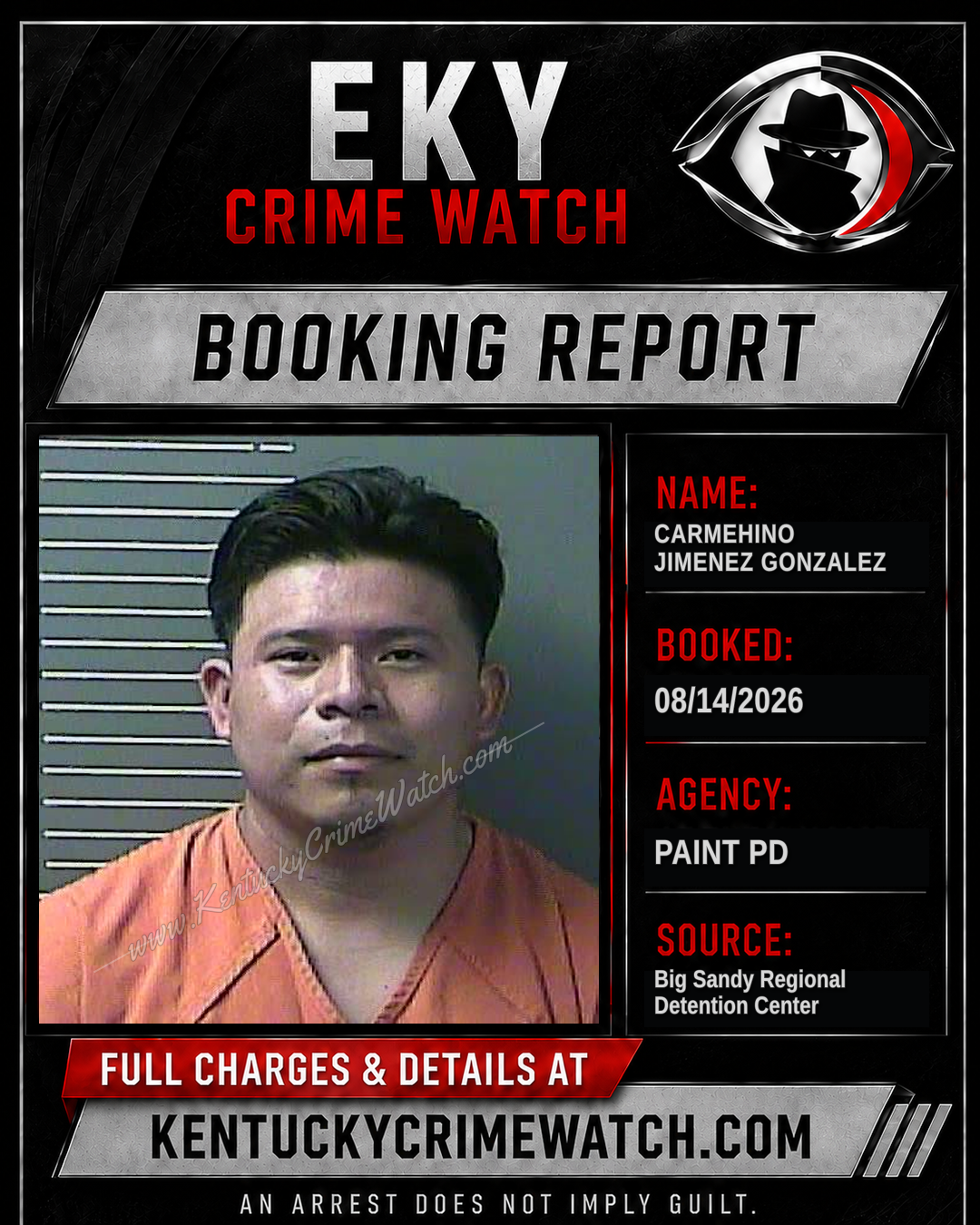 CARMEHINO JIMENEZ GONZALEZ booking image