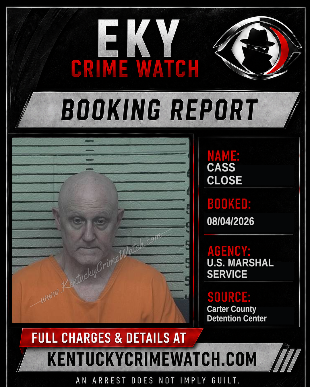 CASS CLOSE booking report card