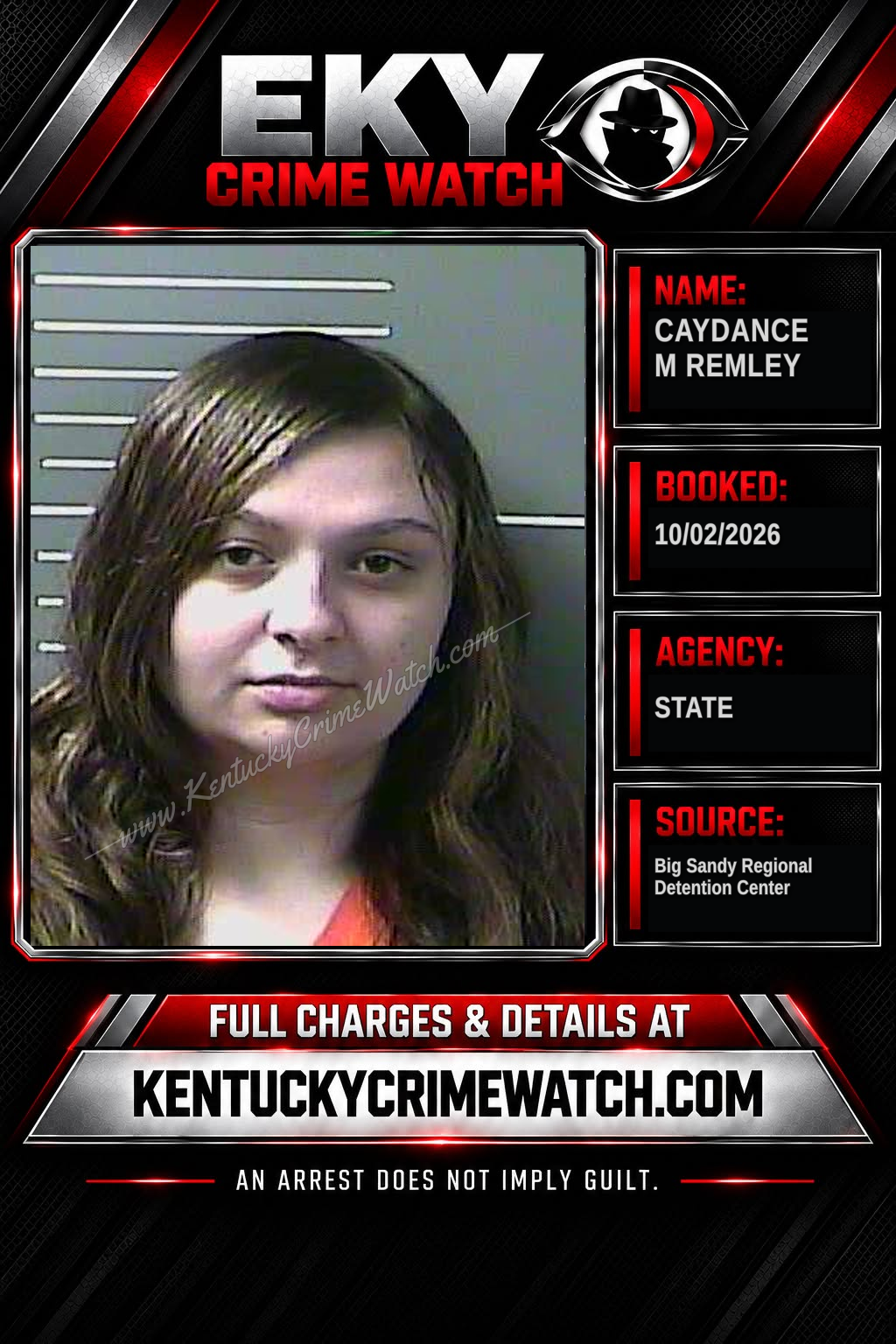 CAYDANCE M REMLEY booking image