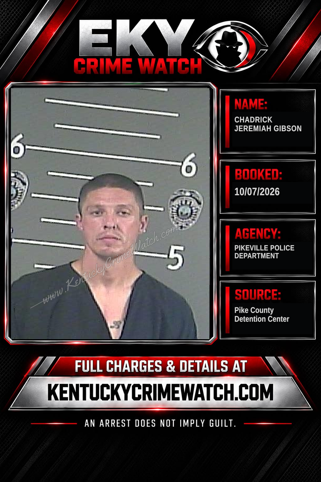 CHADRICK JEREMIAH GIBSON booking report card