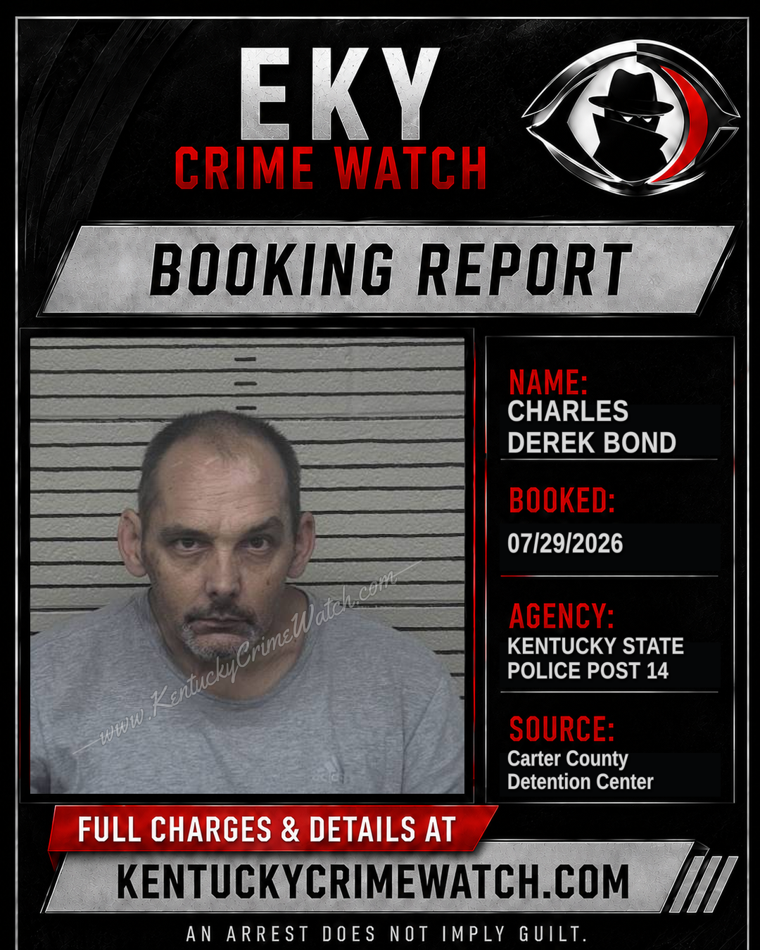 CHARLES DEREK BOND booking image