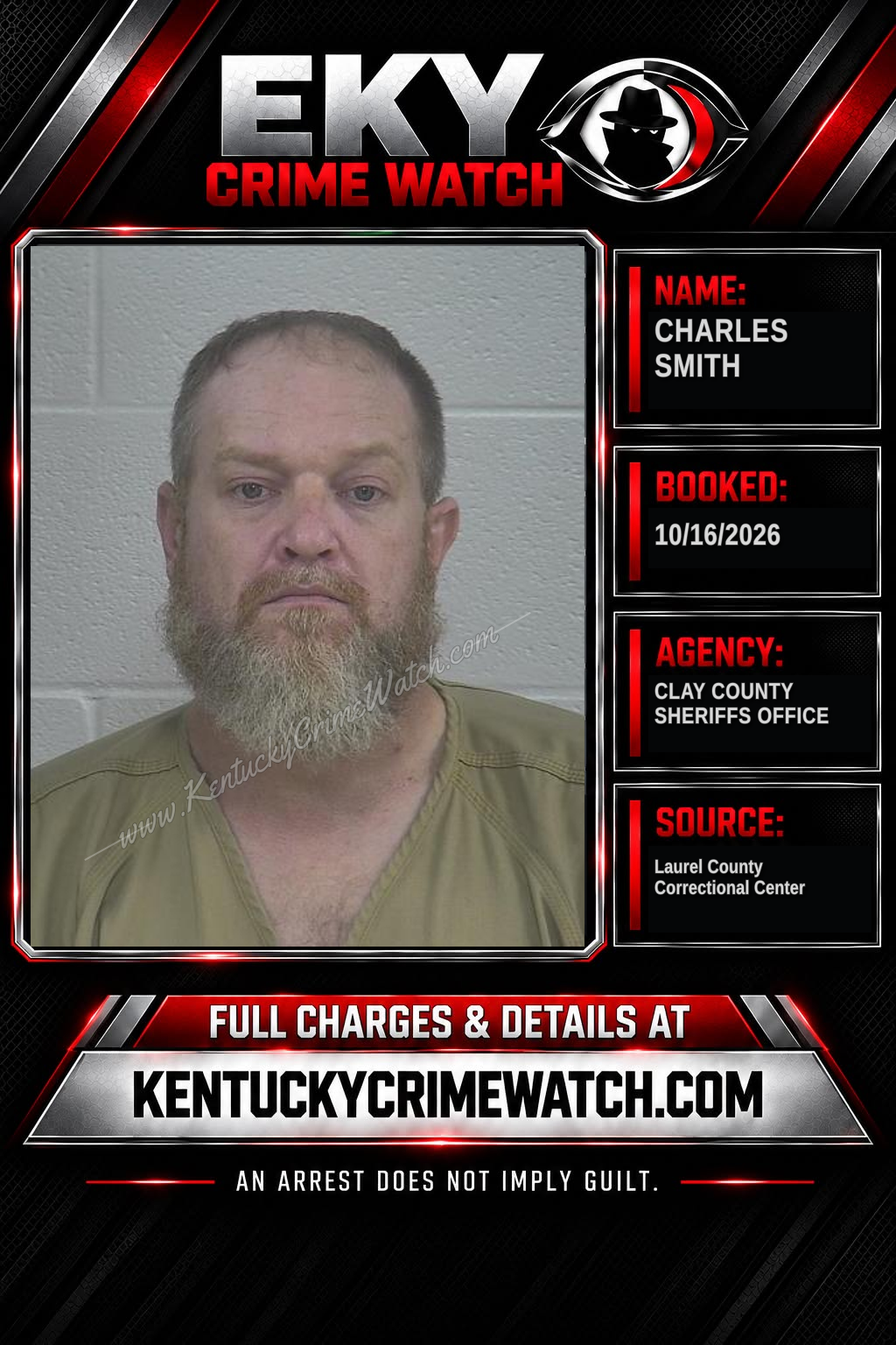 CHARLES SMITH booking report card