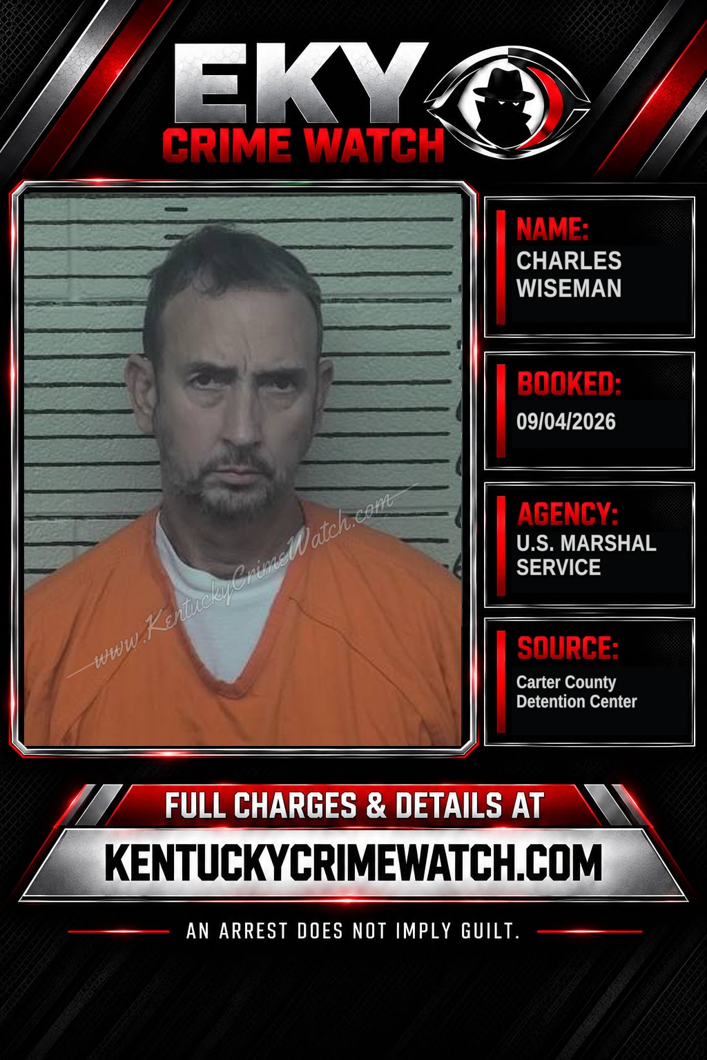 CHARLES WISEMAN booking report card