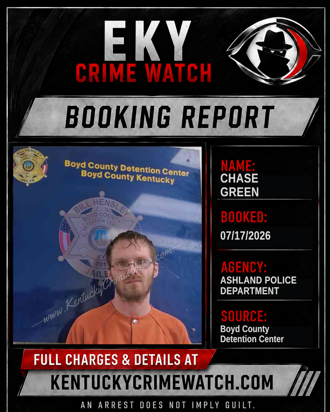 CHASE GREEN booking image