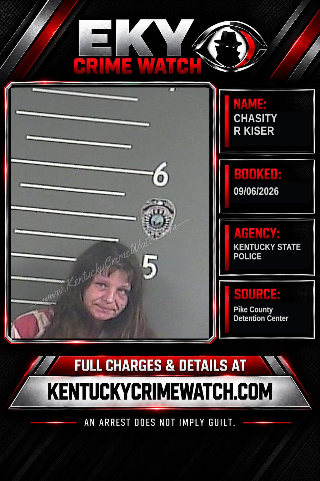 CHASITY R KISER booking report card