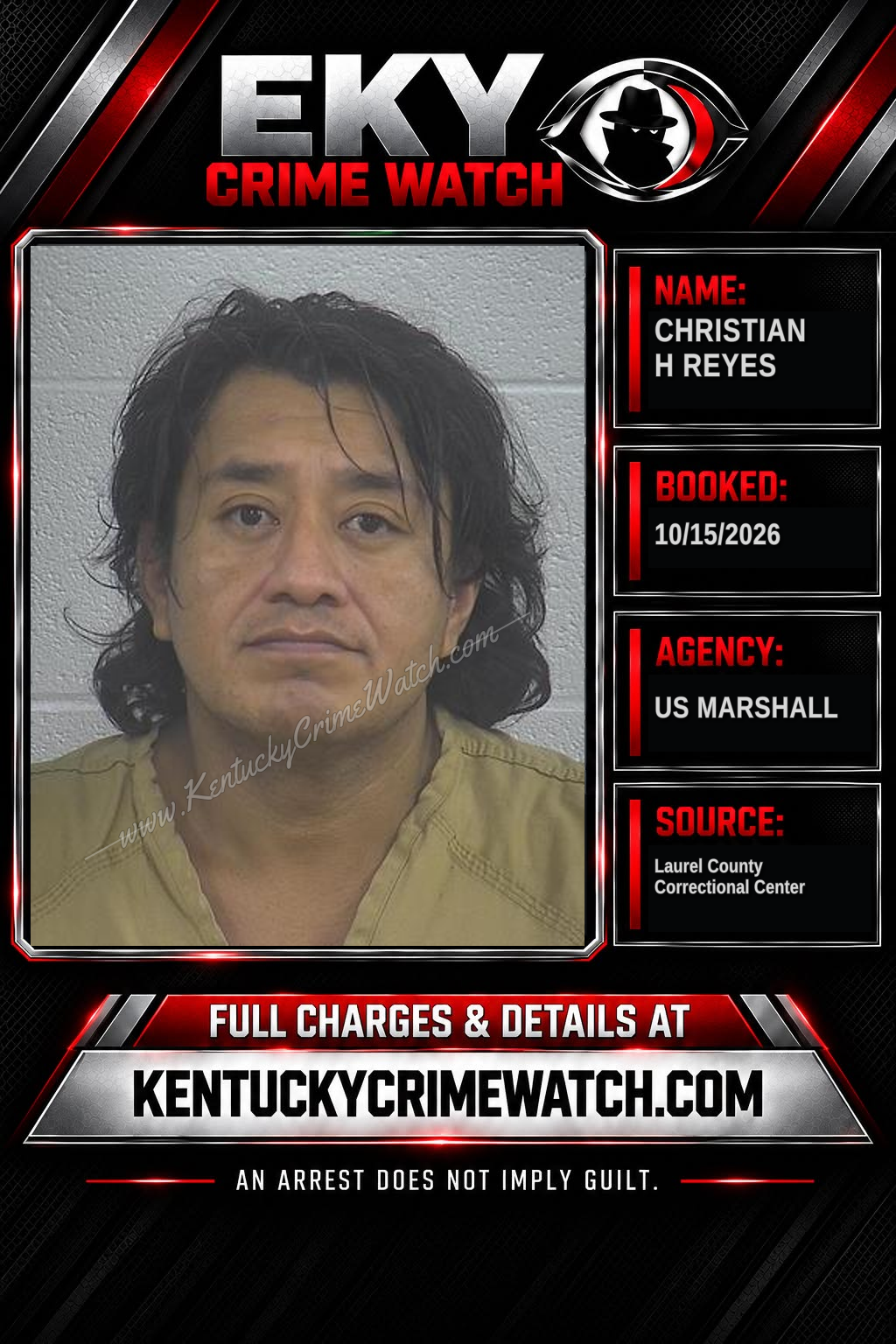CHRISTIAN H REYES booking report card