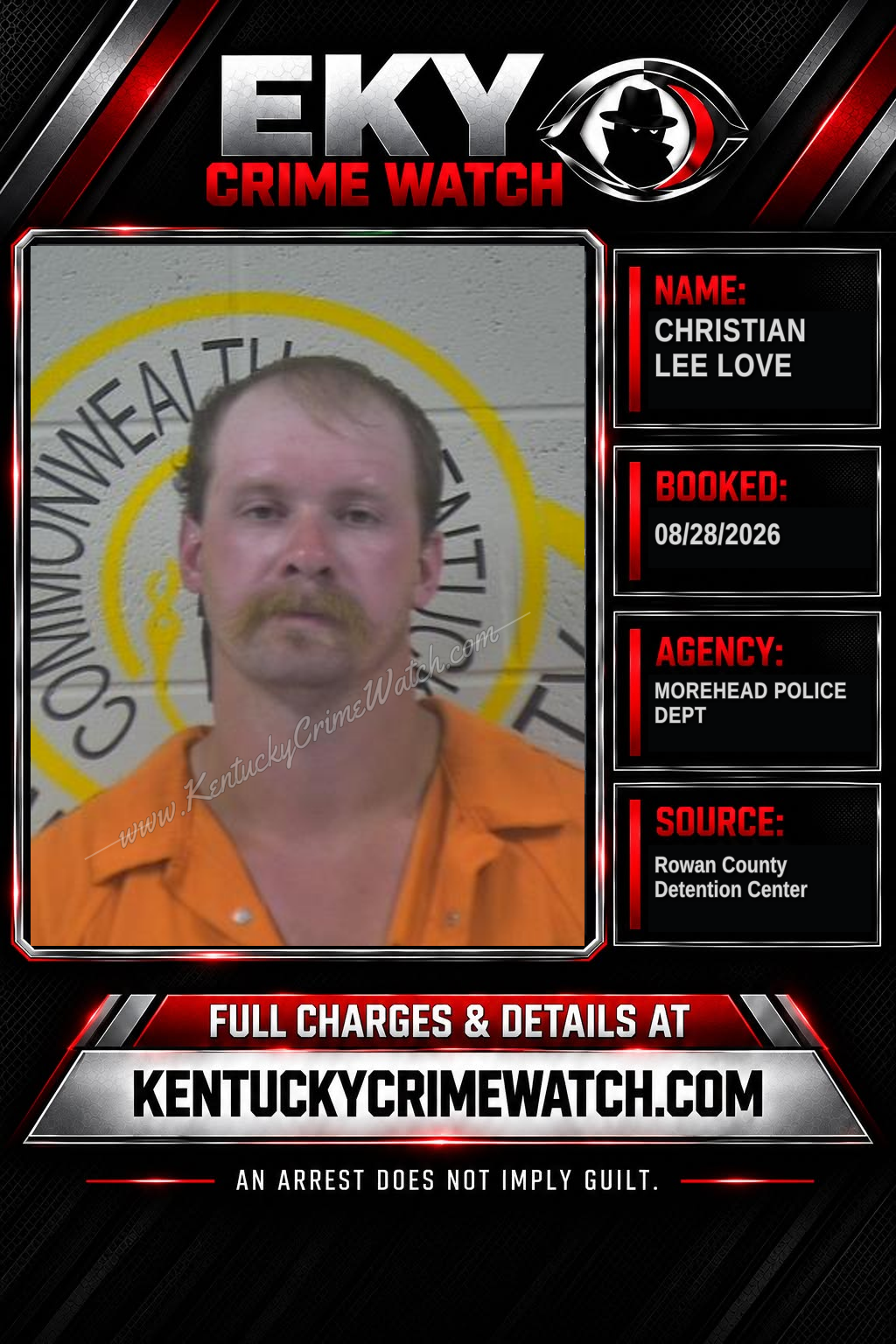 CHRISTIAN LEE LOVE booking image