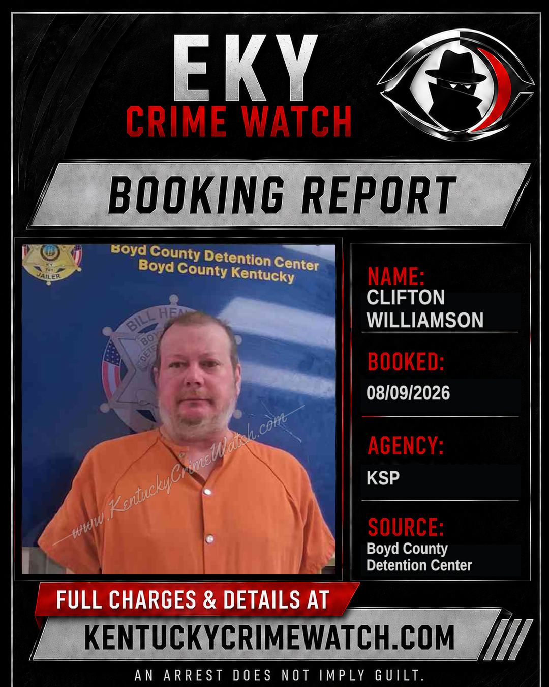 CLIFTON WILLIAMSON booking image