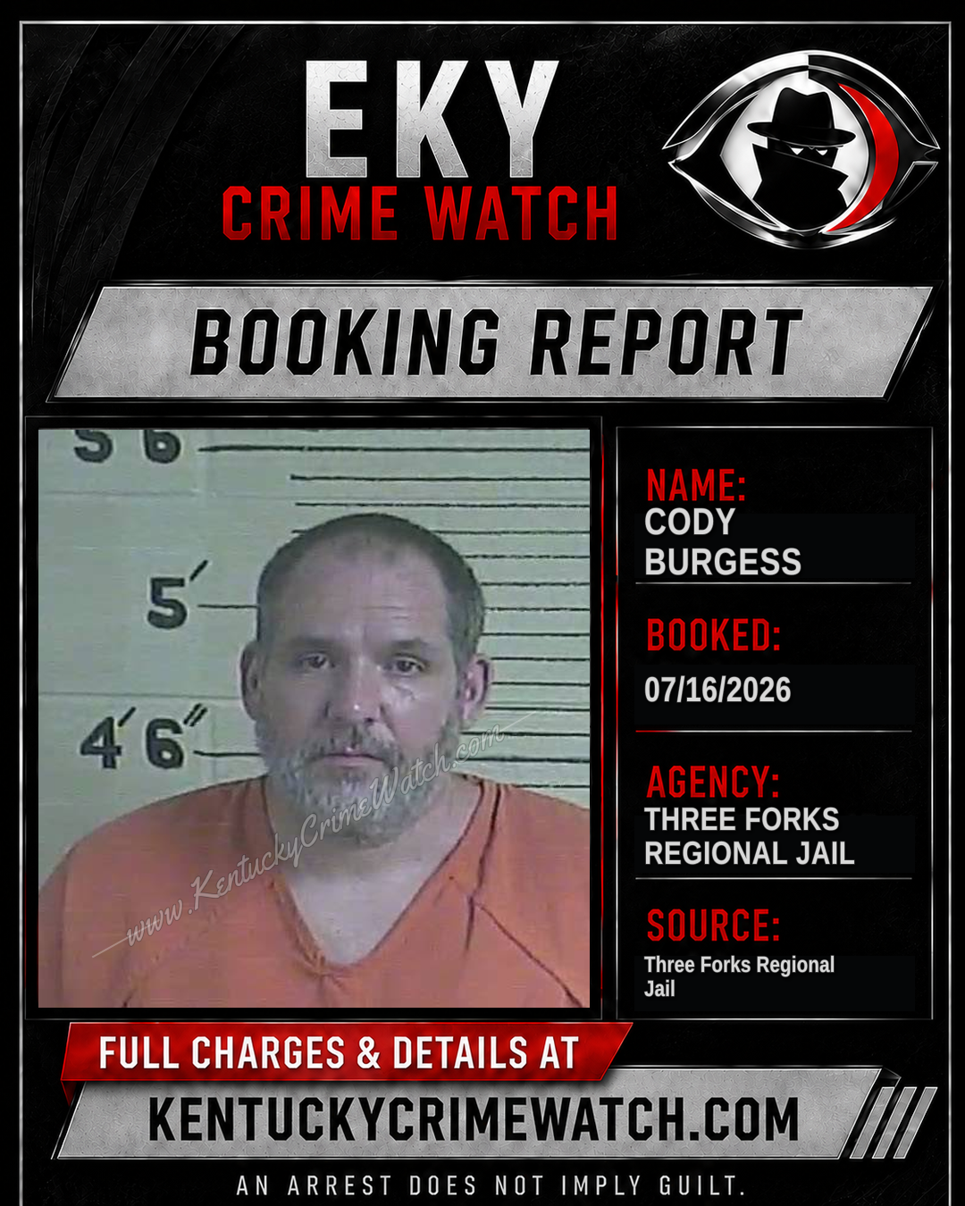 Cody Burgess booking image