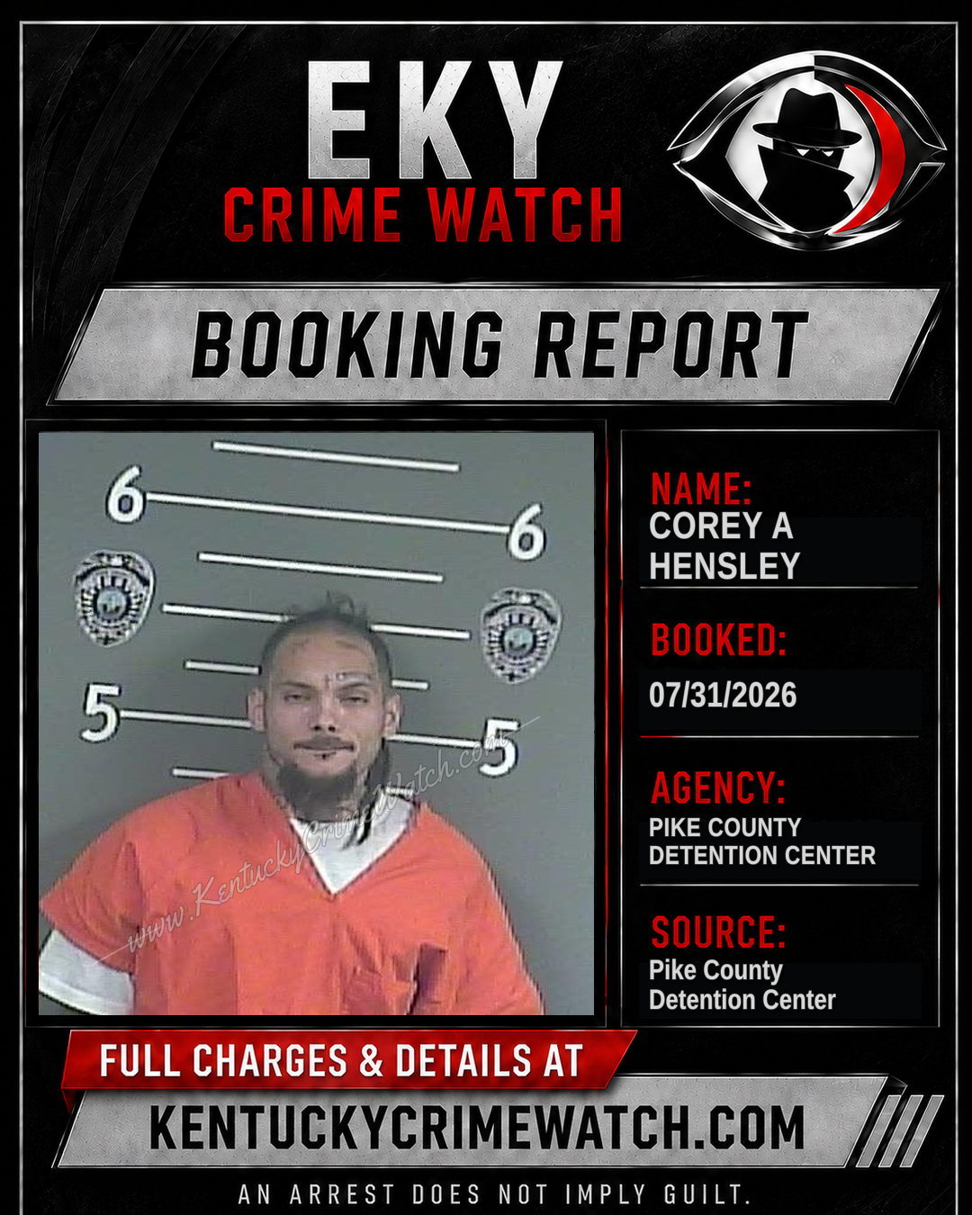 COREY A HENSLEY booking image