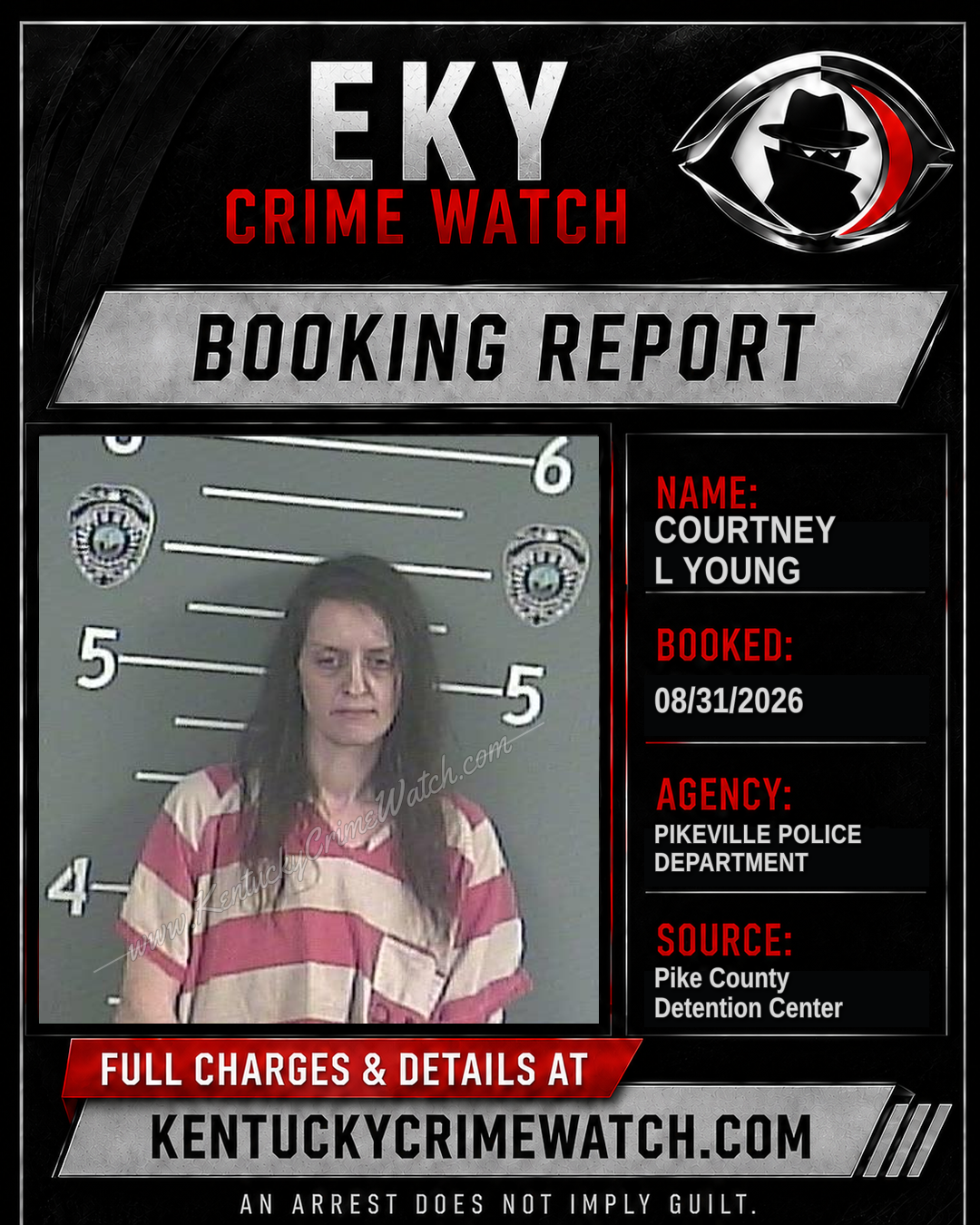 COURTNEY L YOUNG booking report card