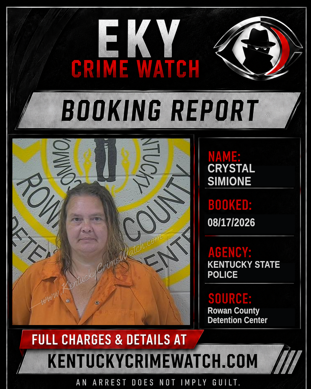 CRYSTAL SIMIONE booking report card