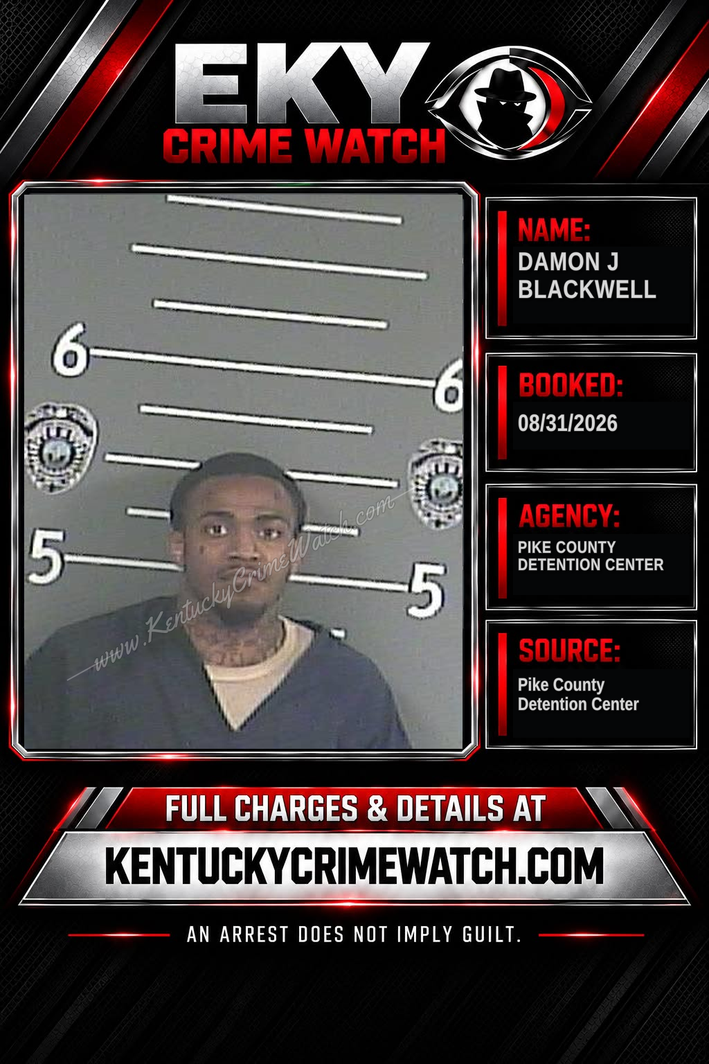 DAMON J BLACKWELL booking image