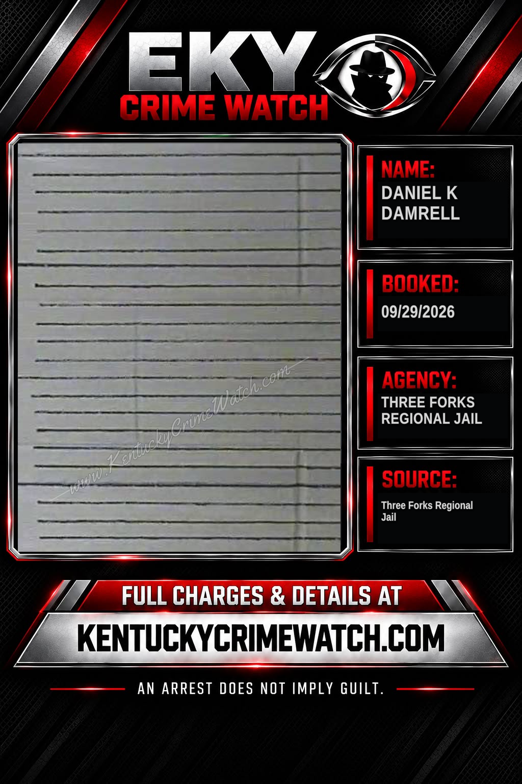 Daniel K Damrell booking image