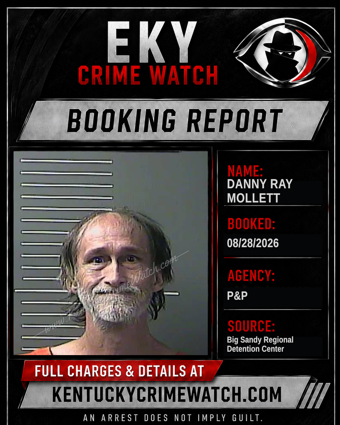 DANNY RAY MOLLETT booking report card