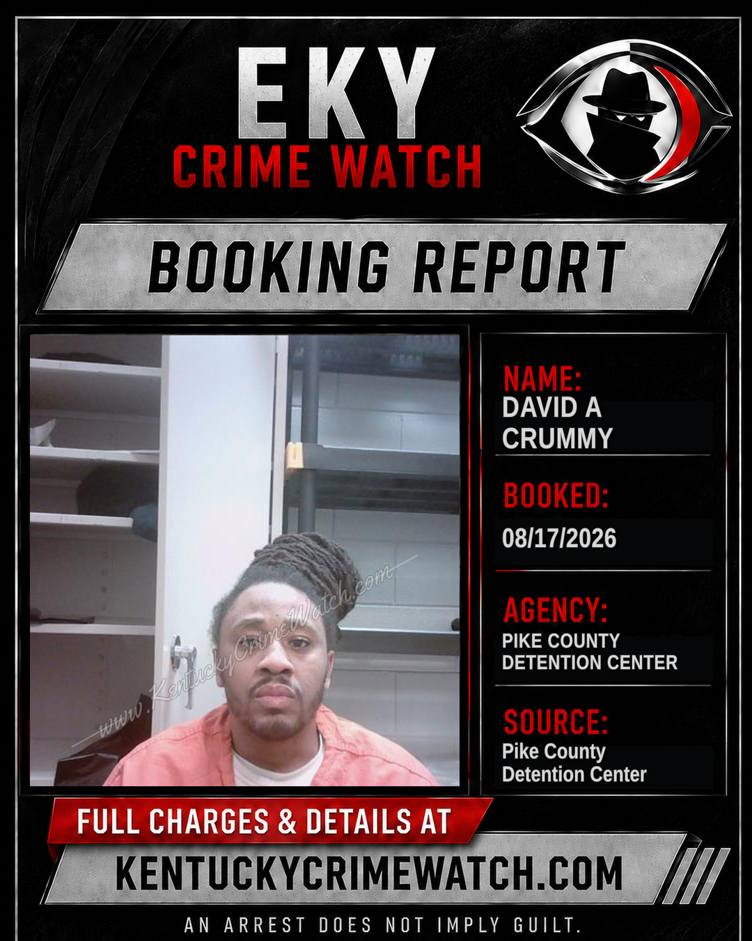 DAVID A CRUMMY booking image