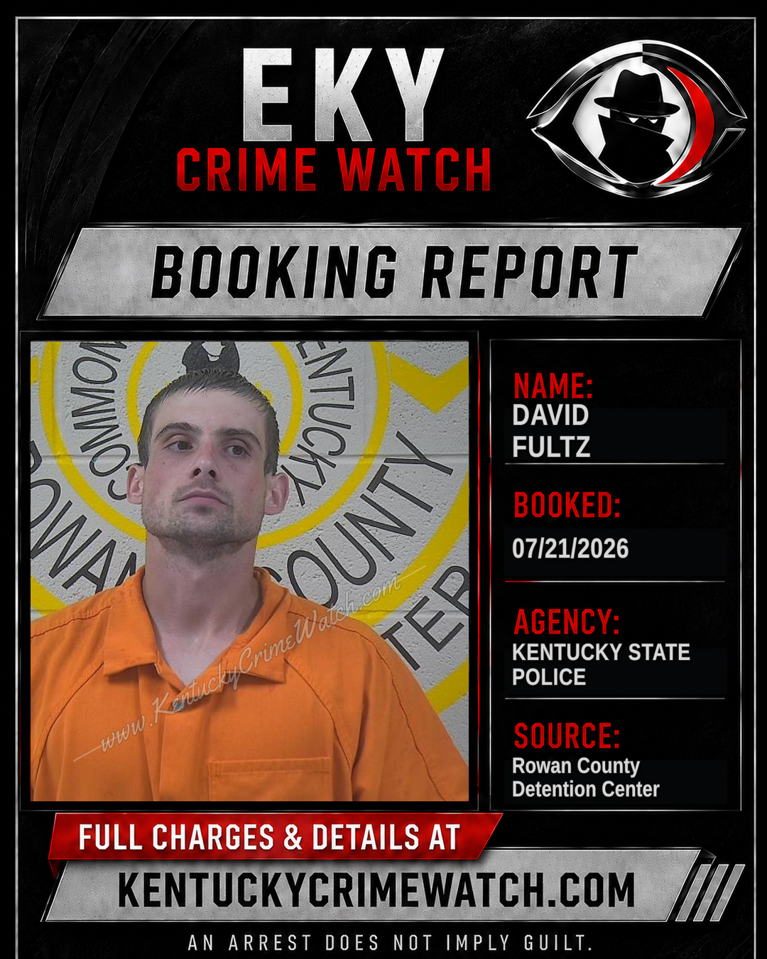 DAVID FULTZ booking report card