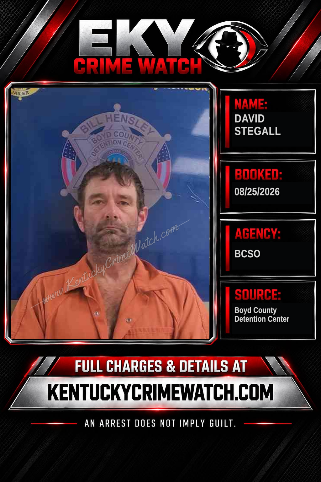 DAVID STEGALL booking image