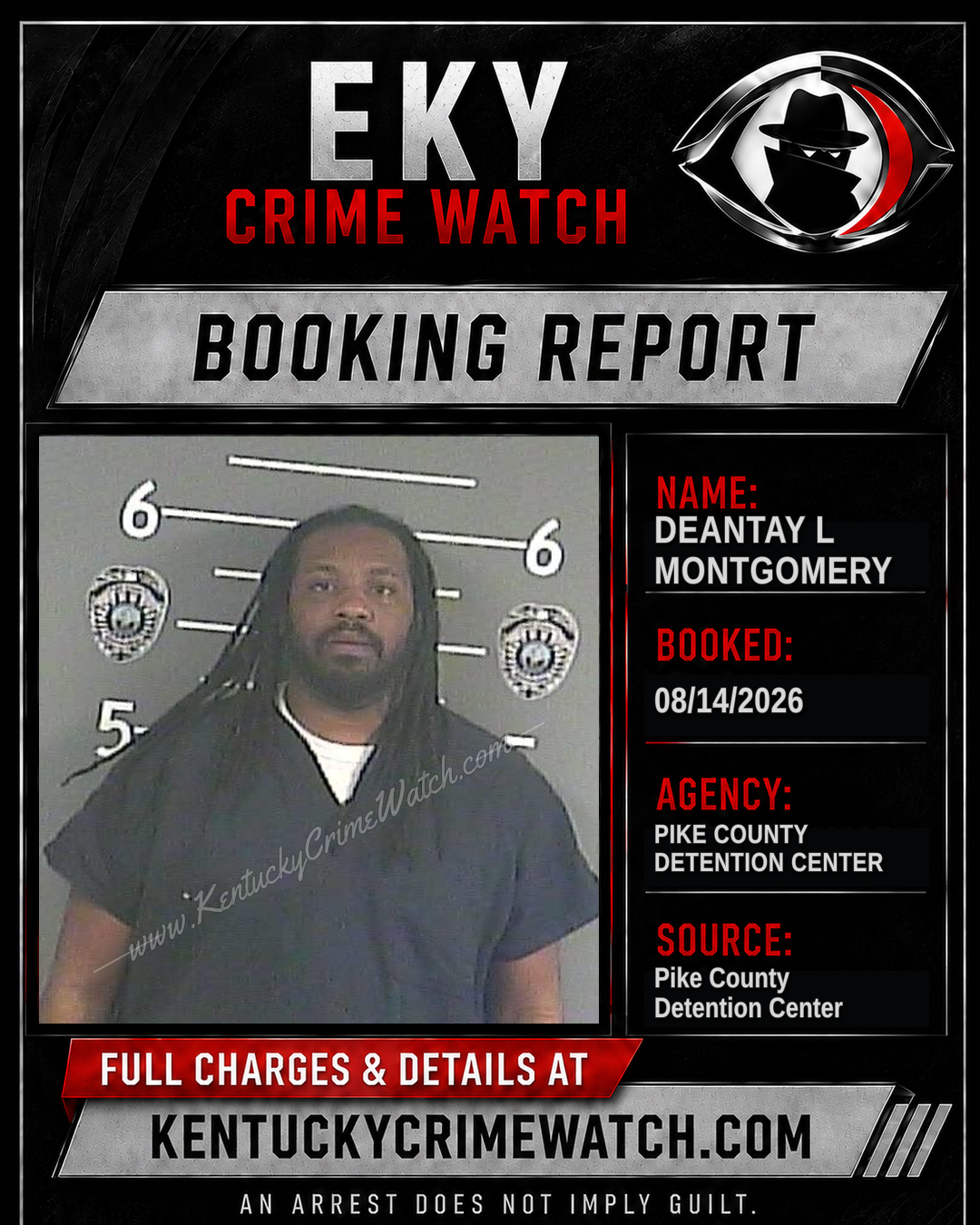 DEANTAY L MONTGOMERY booking report card