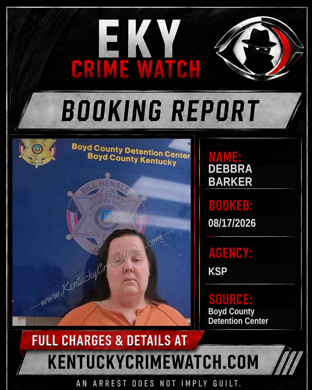 DEBBRA BARKER booking image