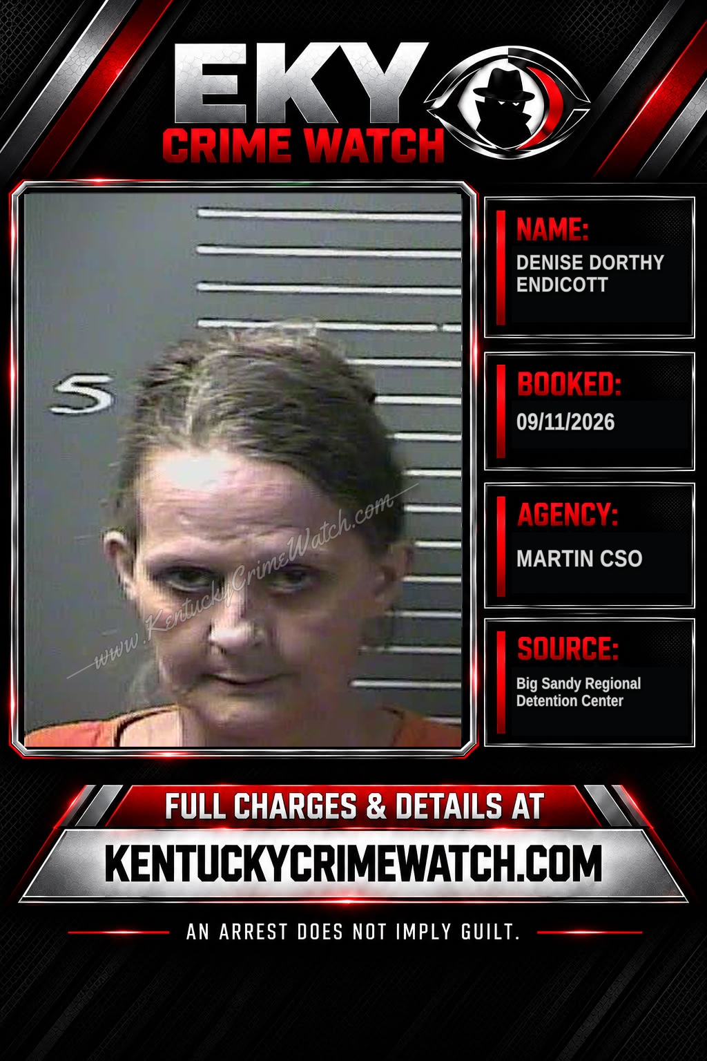 DENISE Dorthy ENDICOTT booking image