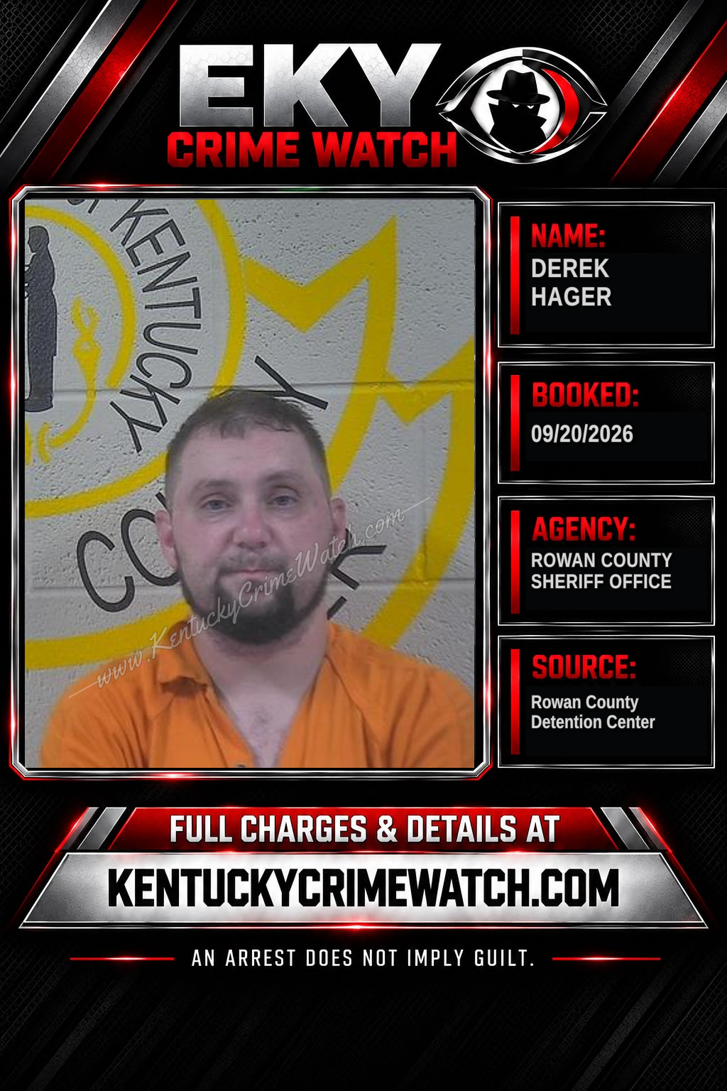 DEREK HAGER booking image