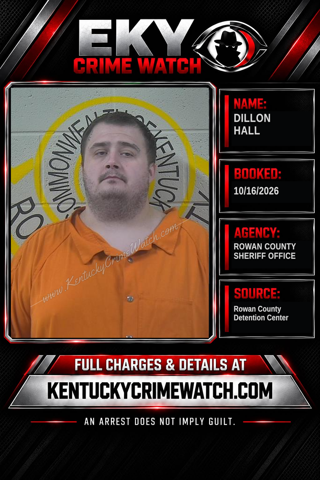 DILLON HALL booking report card