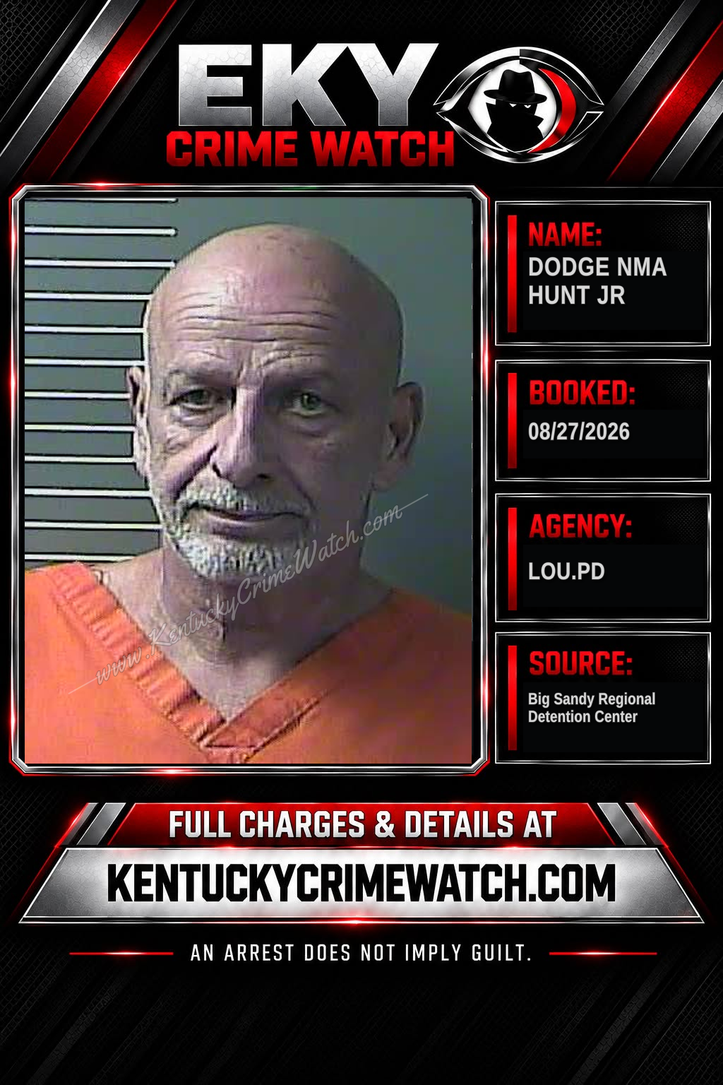 DODGE NMA HUNT JR booking image