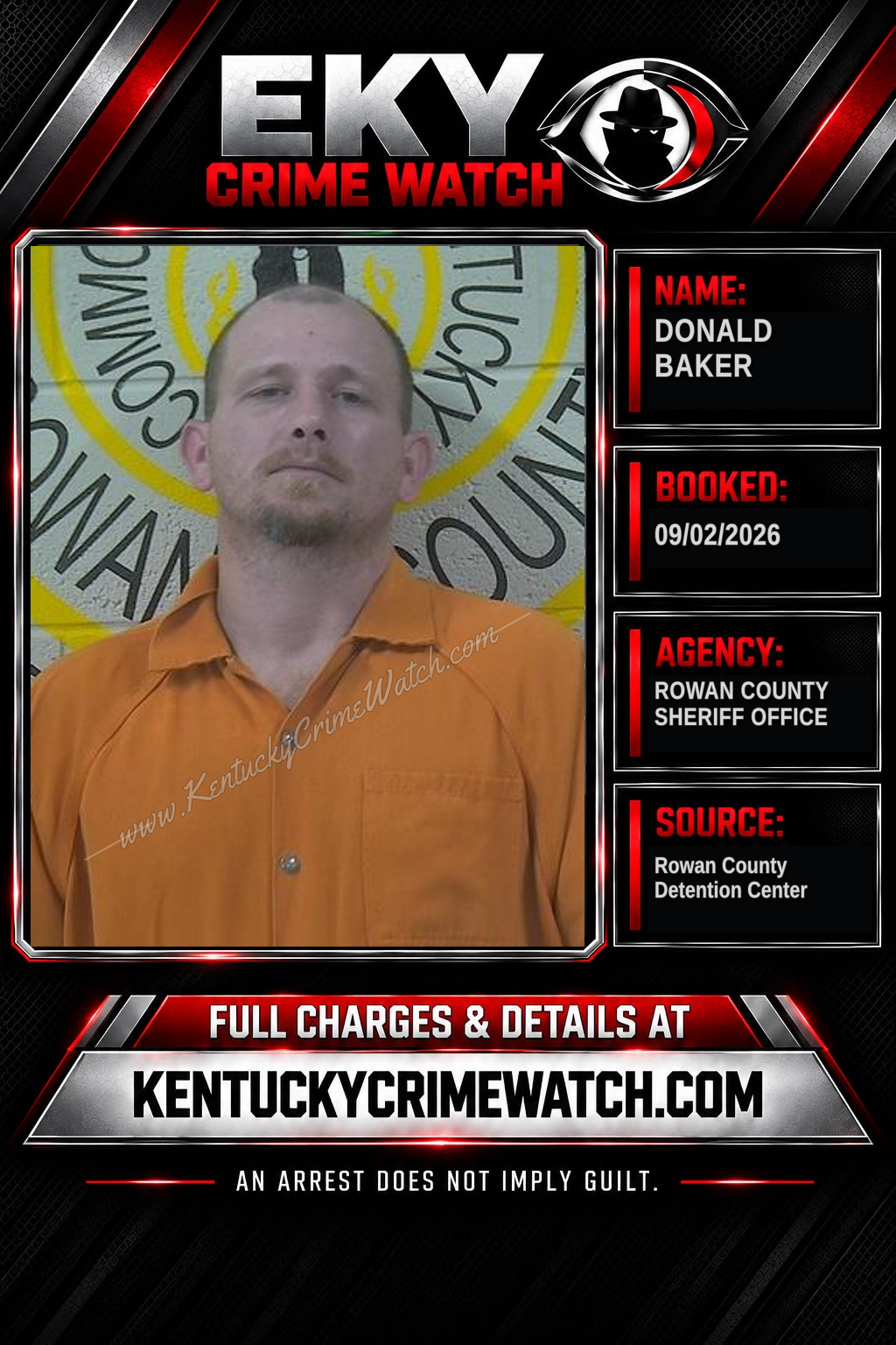 DONALD BAKER booking image