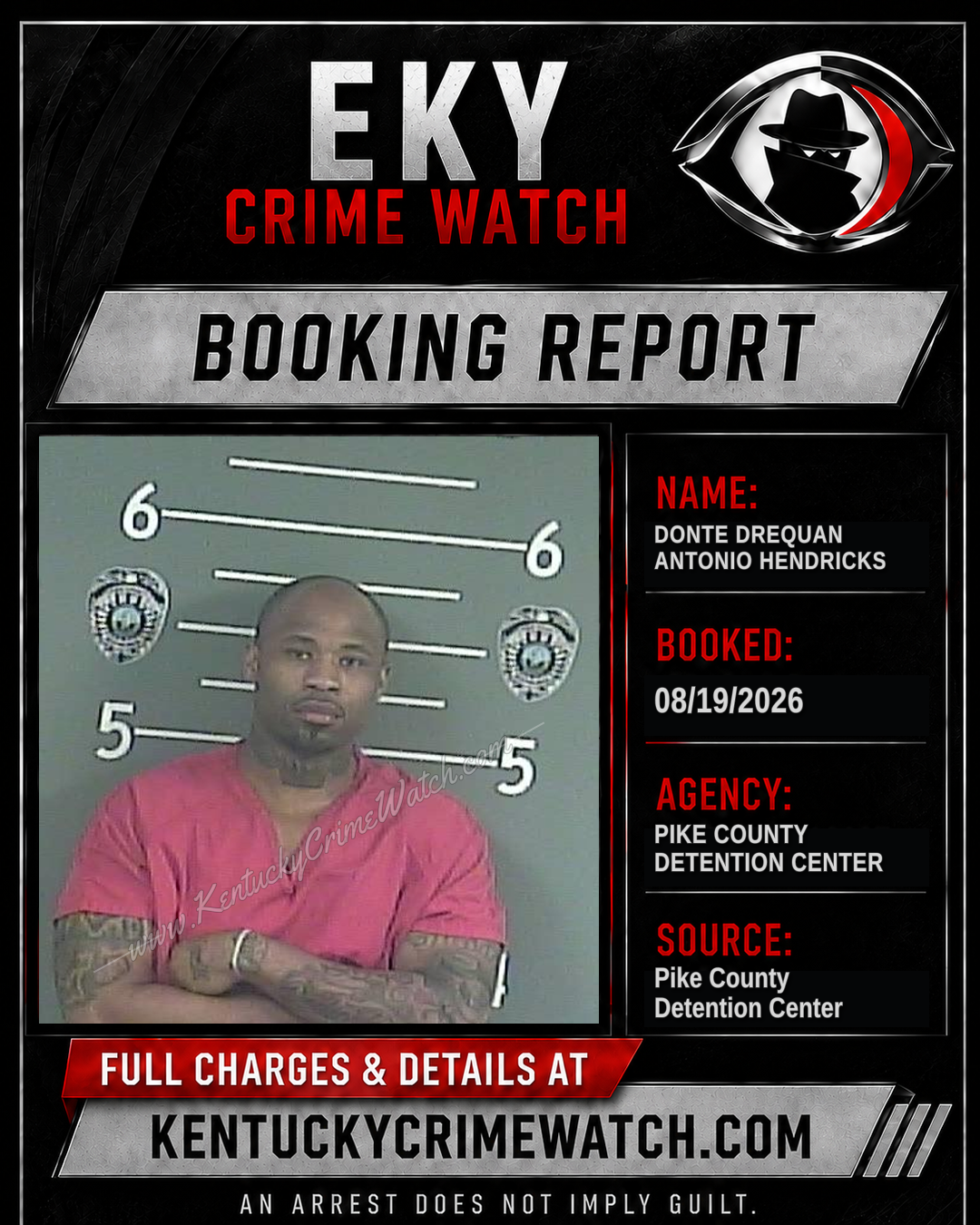 DONTE DREQUAN ANTONIO HENDRICKS booking image