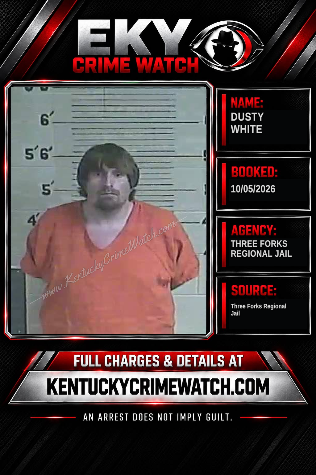 Dusty White booking image